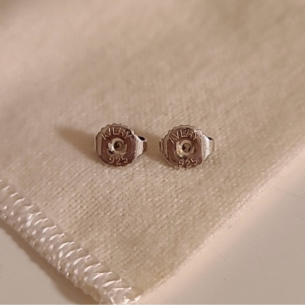 RETIRED James Avery Silver Floral and Butterfly Earrings - Picture 6 of 8